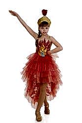 Костюм жар-птицы (бальный) для девочки
