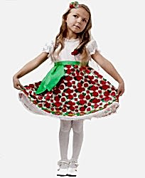 Костюм карнавальный "Клубничка" детский, для девочки