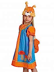 Карнавальный костюм "Белочка Умелочка" детский, для девочки