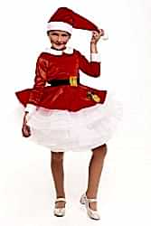 Карнавальный костюм "Санта" для девочки