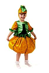 Костюм "Тыковка" детский, атлас, для мальчика и девочки