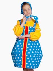 Костюм "Матрешка в голубом" детский, для девочки