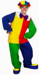 Карнавальный костюм Клоун с беретом взрослый 