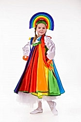 Карнавальный костюм "Радуга" детский, для девочки