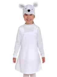 Карнавальный костюм "Мышка белая"