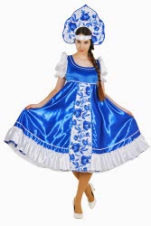 Костюм "Гжель" женский синий