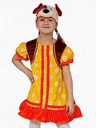 Костюм карнавальный "Собачка Жучка" для девочки