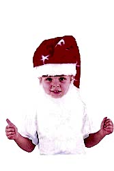 Карнавальный колпачок с бородой, красный