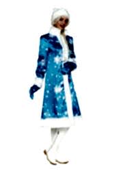 Костюм Снегурочки взрослый "Полярная ночь"