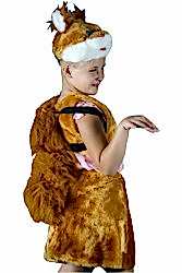 Карнавальный костюм "Белочка" с жилетом, для девочки