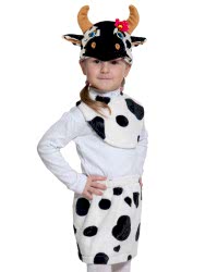 Карнавальный костюм "Коровка лайт" для девочки