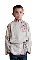 Косоворотка "Владимир" из льна, для детей и взрослых