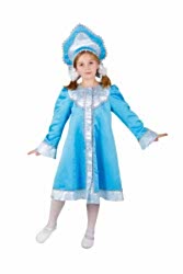Карнавальный костюм "Снегурочка лазурная" для девочки