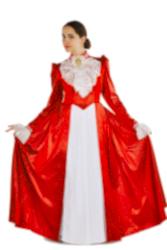 Историческое женское платье с жабо