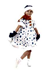 Карнавальный костюм снеговика "Снежана" для девочки