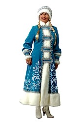 Новогодний костюм "Снегурочка" с декоративной аппликацией