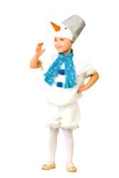 Карнавальный костюм детский "Снеговичок Снеговишка" плюш