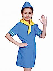 Костюм карнавальный "Стюардесса" детский, для девочки