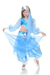 Карнавальный костюм "Восточная принцесса" голубой детский