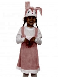 Карнавальный костюм "Зайчик розовый" детский, для девочки