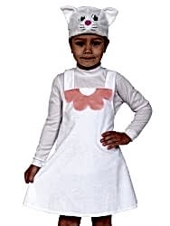 Карнавальный костюм "Кошечка белая" детский, для девочки